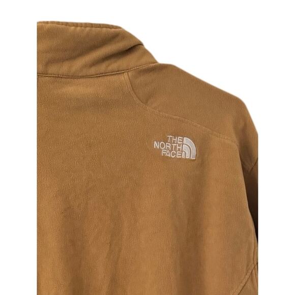 Men's The North Face Brown Camel Full Zip Fleece Mock Neck Outdoor Warm Hiking L - Picture 5 of 8